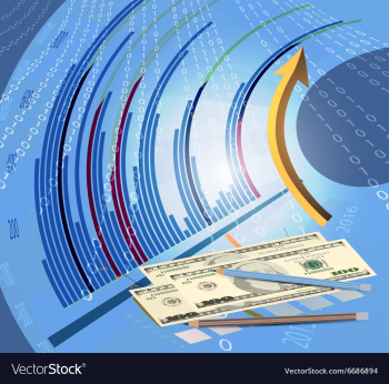 Investment and graph vector image Investment and graph vector image