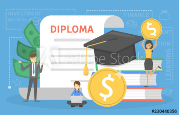 Investment in education concept Investment in education concept