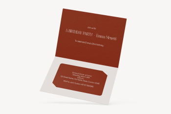 Invitation card mockup, red 3D | Free PSD Mockup - rawpixel