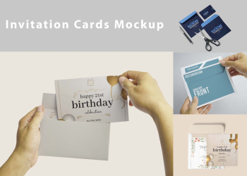 Invitation Cards Mockup