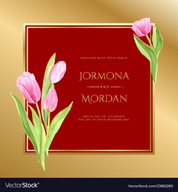 Invitation greeting card template vector image Invitation greeting card template vector image