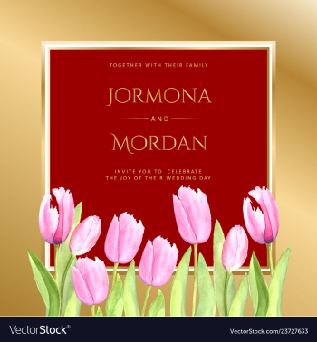Invitation greeting card template vector image Invitation greeting card template vector image