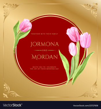 Invitation greeting card template vector image Invitation greeting card template vector image