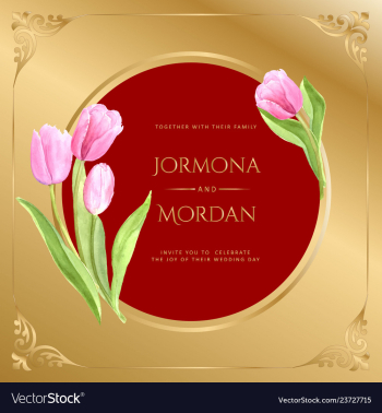 Invitation greeting card template vector image Invitation greeting card template vector image