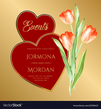 Invitation greeting card template vector image Invitation greeting card template vector image