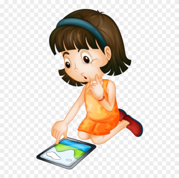 Ipad Cartoon Clip Art - Girl On Ipad Cartoon Ipad Cartoon Clip Art - Girl On Ipad Cartoon