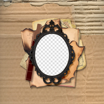 Ipad frame, black-framed mirror transparent background PNG clipart