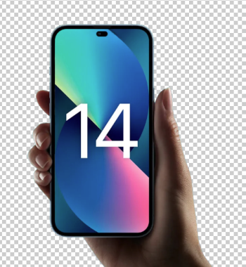 iPhone 14 on hand PNG iPhone 14 on hand PNG