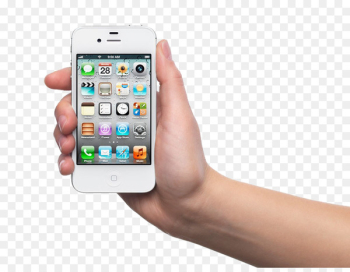 iPhone 4S iPhone 5 Samsung Galaxy Smartphone Mobile device - Woman holding a white iPhone 