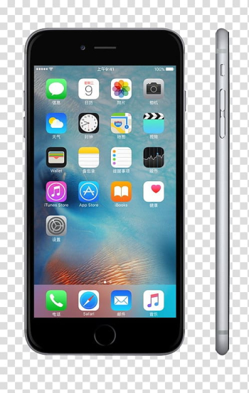 IPhone 6 Plus iPhone 5s Smartphone Telephone iOS, Black Iphone6plus show transparent background PNG clipart