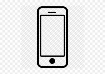 Iphone Black And White - Cell Phone Icon Png