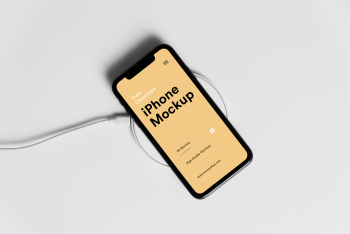 iPhone on Charger Mockup iPhone on Charger Mockup
