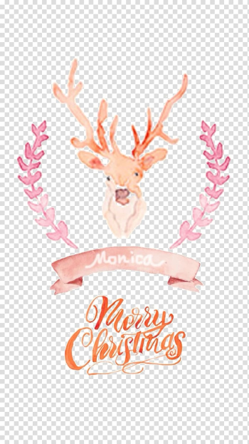 IPhone X Christmas decoration Desktop , Art Christmas deer transparent background PNG clipart