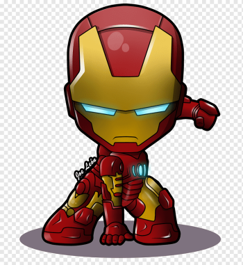 Iron Man Chibi Superhero Marvel Comics, iron, Ironman chibi illustration, comics, electronics, avengers png