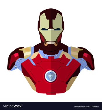 Iron man vector image Iron man vector image