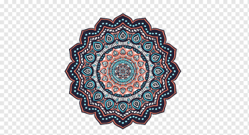 Islam Ornament Mandala Motif, Decorative patterns of Islamic flower petals, multicolored mandala illustration, textile, symmetry, flower png