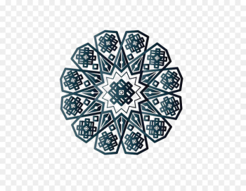 Islamic geometric patterns - A dark blue Islamic pattern 