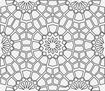 Islamic geometric patterns Islamic architecture Islamic art Pattern, islamic, symmetry, monochrome, religion png