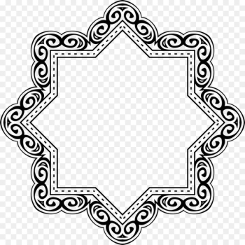 Islamic geometric patterns Symbols of Islam - black frame Islamic geometric patterns Symbols of Islam - black frame