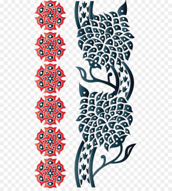 Islamic geometric patterns Visual design elements and principles - Islamic features border decoration 