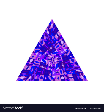 Isolated abstract colorful mosaic pyramid symbol vector image Isolated abstract colorful mosaic pyramid symbol vector image