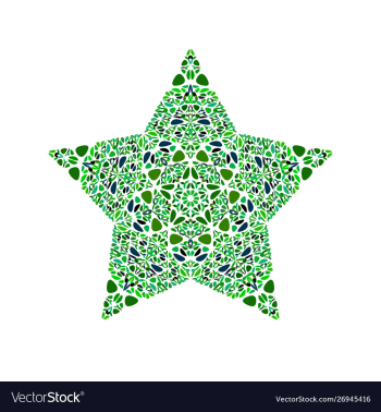 Isolated abstract floral ornament star symbol vector image Isolated abstract floral ornament star symbol vector image