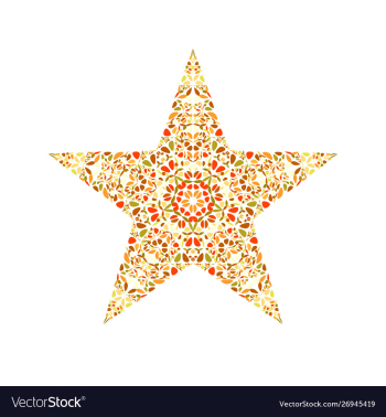 Isolated abstract floral ornament star symbol vector image Isolated abstract floral ornament star symbol vector image