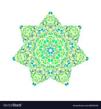 Isolated abstract geometrical floral star symbol vector image Isolated abstract geometrical floral star symbol vector image