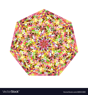 Isolated abstract tiled mosaic polygon symbol vector image Isolated abstract tiled mosaic polygon symbol vector image