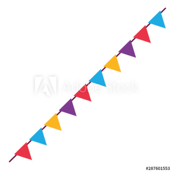 Isolated banner pennant design Isolated banner pennant design