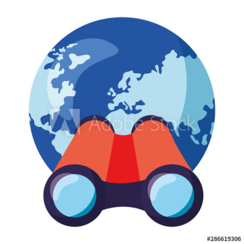 Isolated binoculars vector design Isolated binoculars vector design