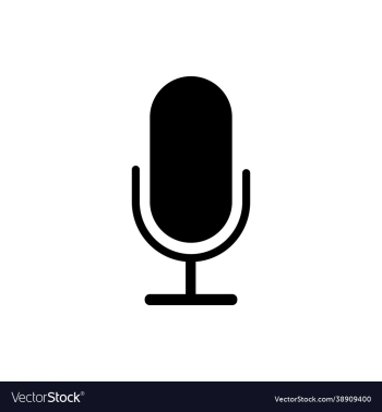 isolated black microphone icon isolated black microphone icon