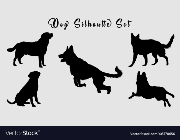 isolated black silhouette of a dog isolated black silhouette of a dog