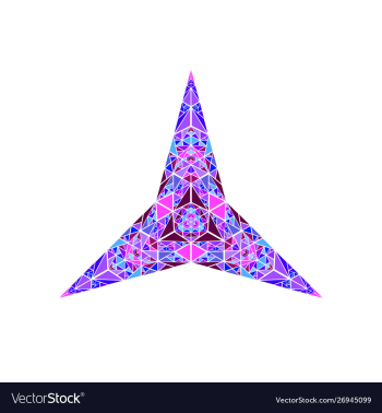 Isolated colorful tiled mosaic star logo template vector image Isolated colorful tiled mosaic star logo template vector image