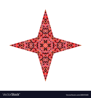 Isolated colorful triangle ornament star symbol vector image Isolated colorful triangle ornament star symbol vector image