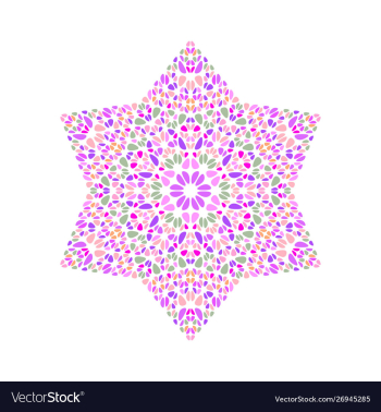 Isolated geometrical colorful abstract petal star vector image Isolated geometrical colorful abstract petal star vector image
