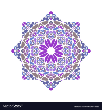 Isolated geometrical colorful floral star symbol vector image Isolated geometrical colorful floral star symbol vector image