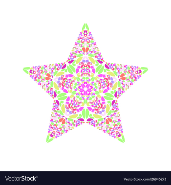 Isolated geometrical flower ornament star symbol vector image Isolated geometrical flower ornament star symbol vector image