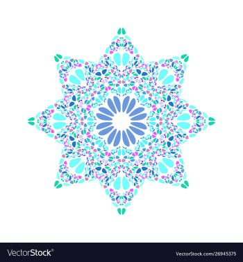 Isolated geometrical gravel ornament star symbol vector image Isolated geometrical gravel ornament star symbol vector image