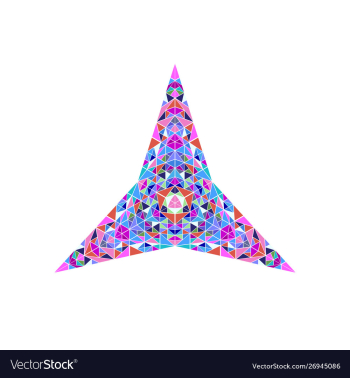 Isolated geometrical mosaic ornament star symbol vector image Isolated geometrical mosaic ornament star symbol vector image