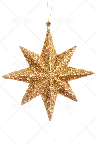 Isolated Glitter Star Ornament Isolated Glitter Star Ornament