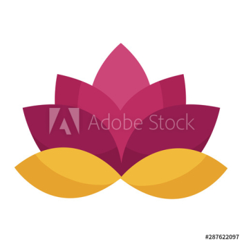 Isolated lotus flower ornament design