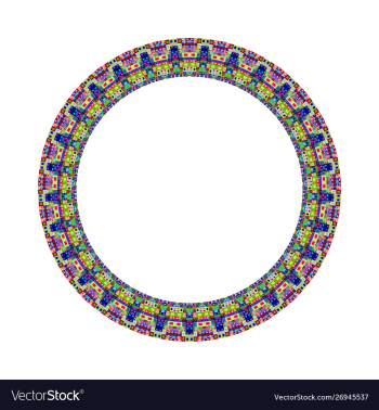 Isolated mosaic round border - ornamental vector image Isolated mosaic round border - ornamental vector image