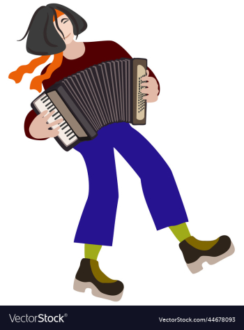 isolated of accordionist isolated of accordionist