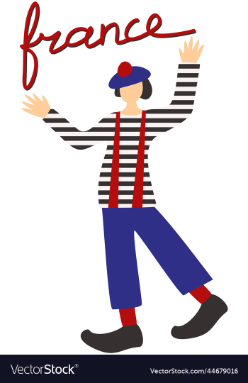 isolated of french mime isolated of french mime