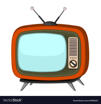 isolated of retro television isolated of retro television