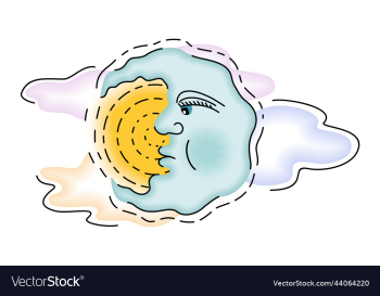 isolated of sun moon and clouds isolated of sun moon and clouds