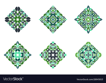 Isolated ornate geometrical petal square symbol vector image Isolated ornate geometrical petal square symbol vector image