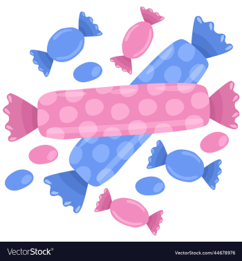 isolated set of various bright pink and blue isolated set of various bright pink and blue
