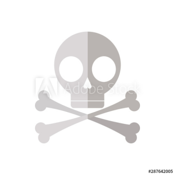 Isolated skull head design Isolated skull head design